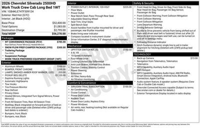 2026 Chevrolet Silverado 2500 HD WT