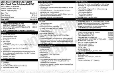 2026 Chevrolet Silverado 3500 HD WT