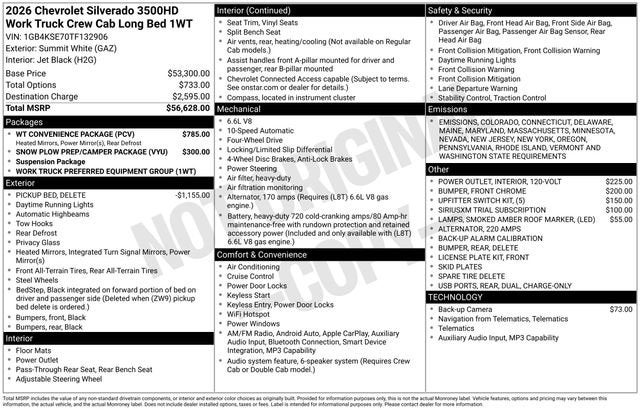 2026 Chevrolet Silverado 3500 HD WT