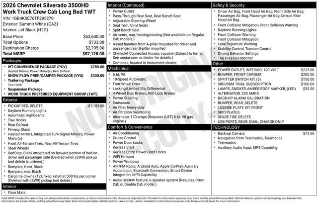 2026 Chevrolet Silverado 3500 HD WT