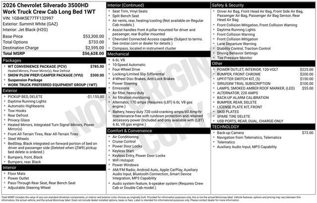 2026 Chevrolet Silverado 3500 HD WT