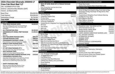 2026 Chevrolet Silverado 2500 HD LT