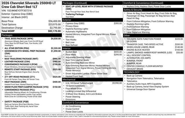 2026 Chevrolet Silverado 2500 HD LT