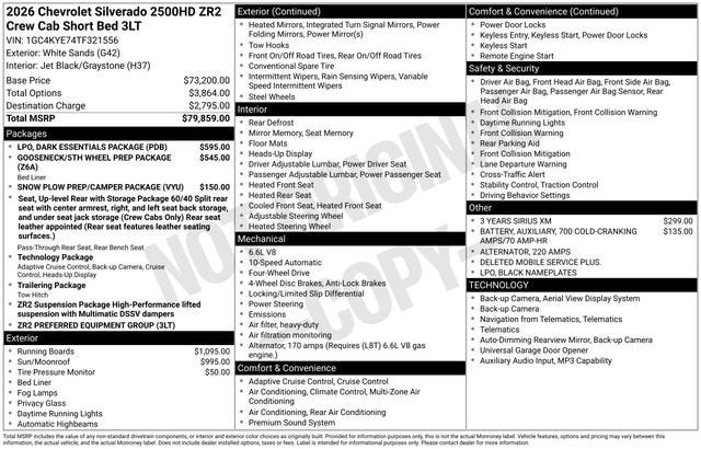 2026 Chevrolet Silverado 2500 HD ZR2