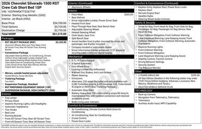 2026 Chevrolet Silverado 1500 RST