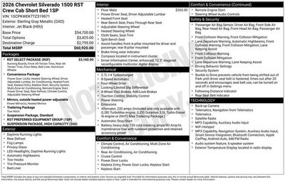 2026 Chevrolet Silverado 1500 RST