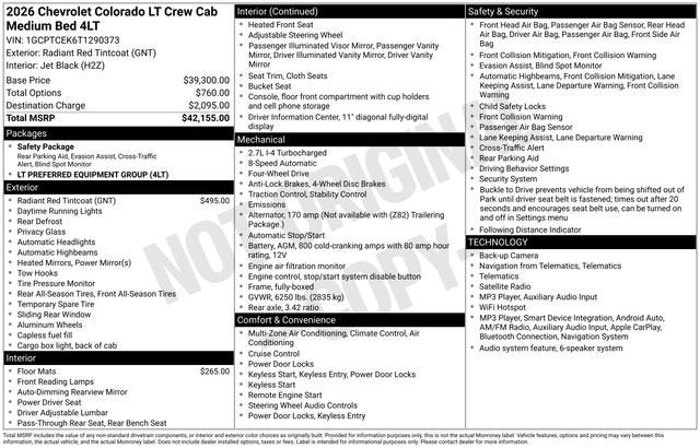 2026 Chevrolet Colorado LT