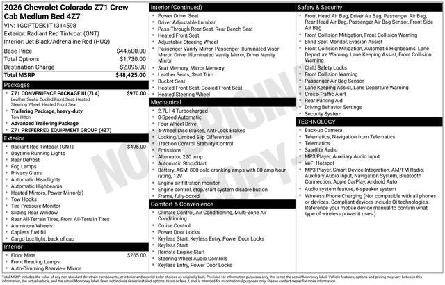 2026 Chevrolet Colorado Z71