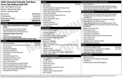 2026 Chevrolet Colorado Trail Boss