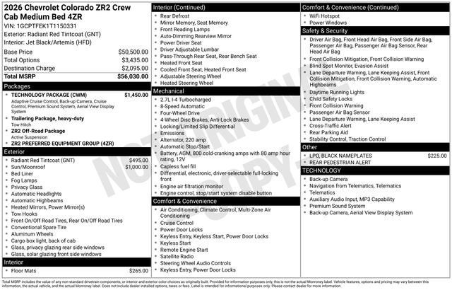 2026 Chevrolet Colorado ZR2