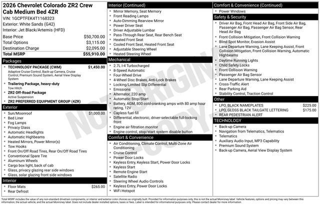 2026 Chevrolet Colorado ZR2