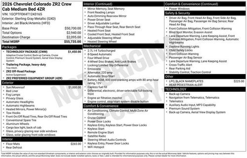2026 Chevrolet Colorado ZR2