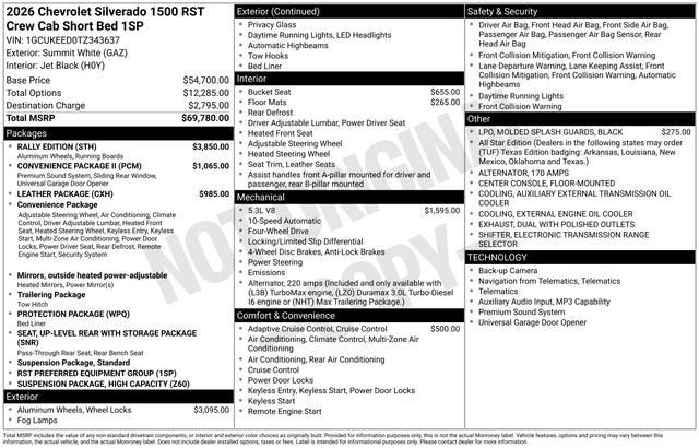 2026 Chevrolet Silverado 1500 RST