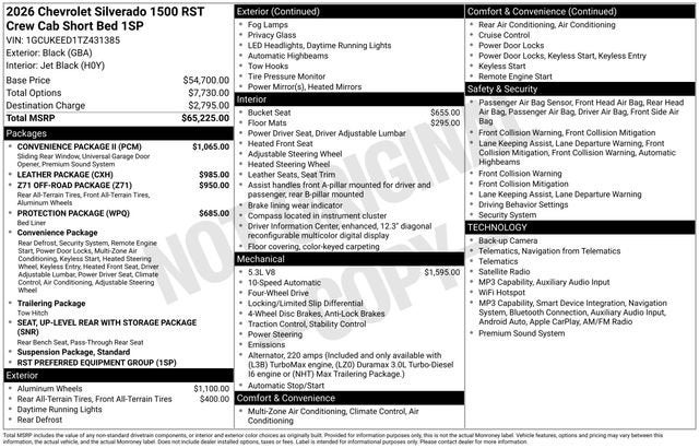 2026 Chevrolet Silverado 1500 RST