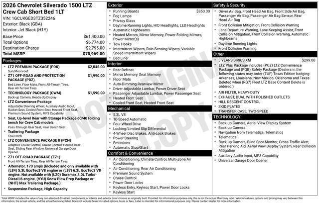 2026 Chevrolet Silverado 1500 LTZ