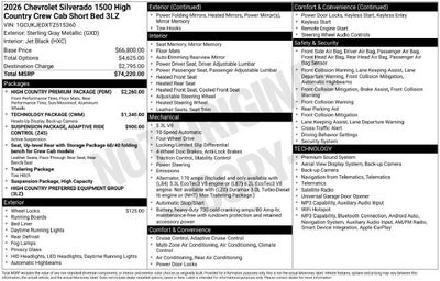 2026 Chevrolet Silverado 1500 High Country