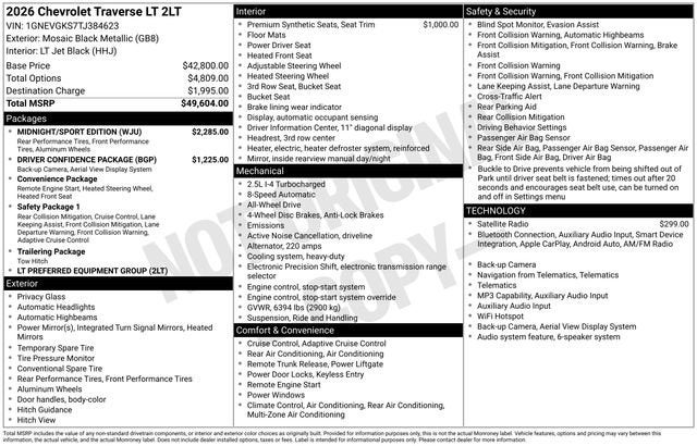 2026 Chevrolet Traverse LT