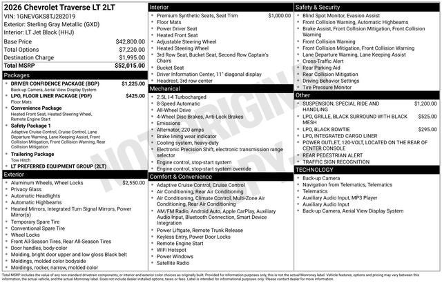 2026 Chevrolet Traverse LT