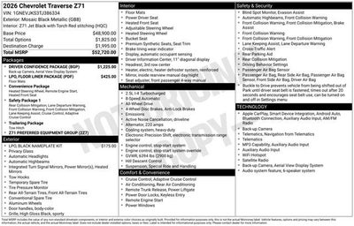 2026 Chevrolet Traverse Z71