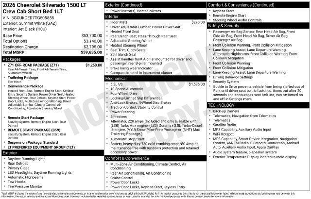 2026 Chevrolet Silverado 1500 LT