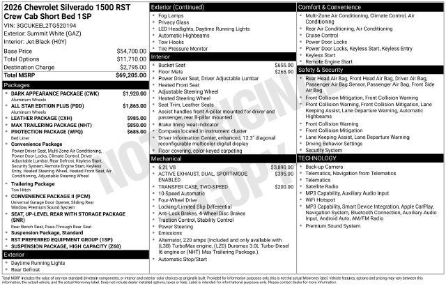 2026 Chevrolet Silverado 1500 RST