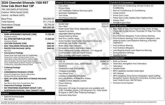 2026 Chevrolet Silverado 1500 RST