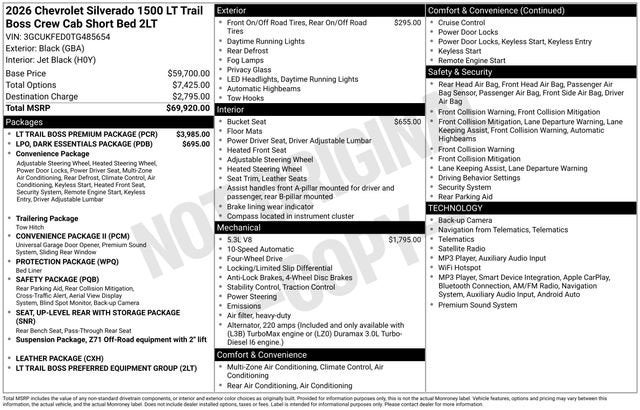 2026 Chevrolet Silverado 1500 LT Trail Boss