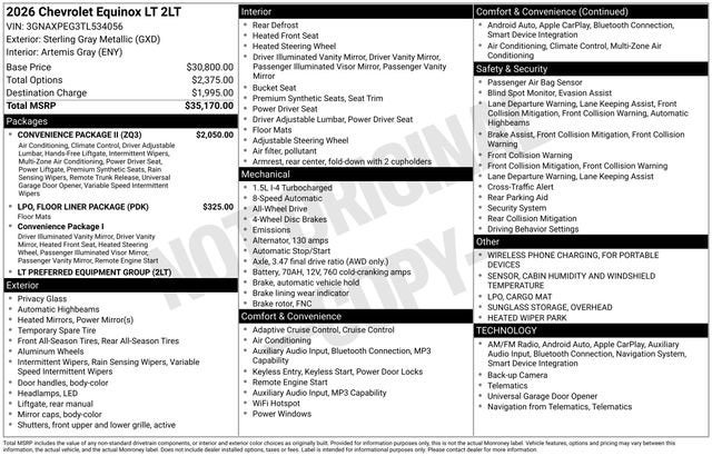2026 Chevrolet Equinox LT