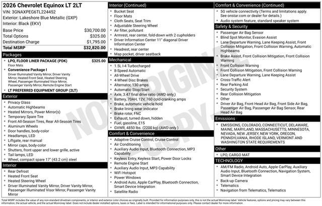 2026 Chevrolet Equinox LT