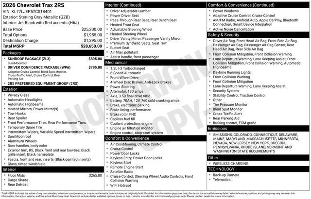 2026 Chevrolet Trax 2RS