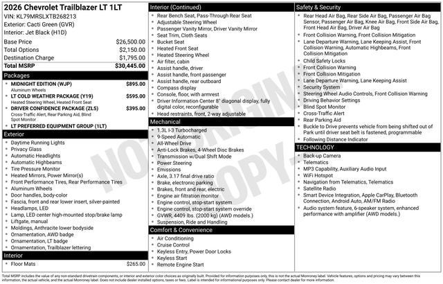 2026 Chevrolet Trailblazer LT